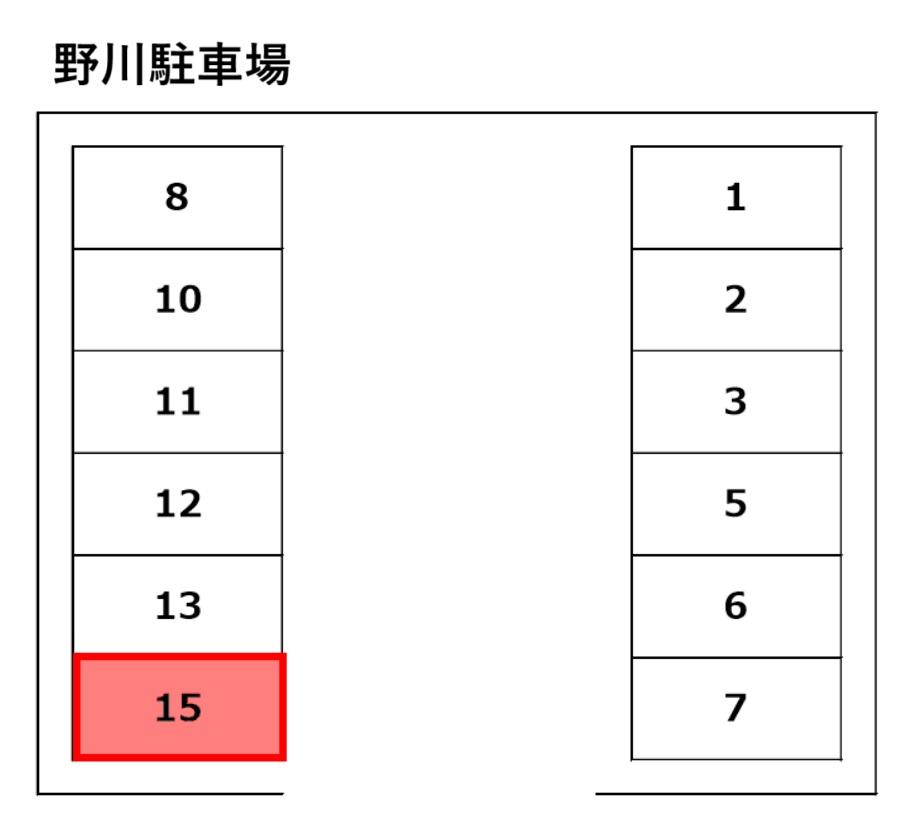 野川駐車場の駐車配置図
