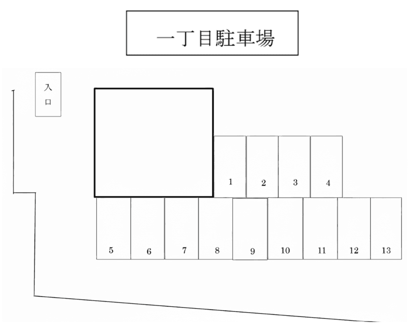 １丁目駐車場の駐車配置図