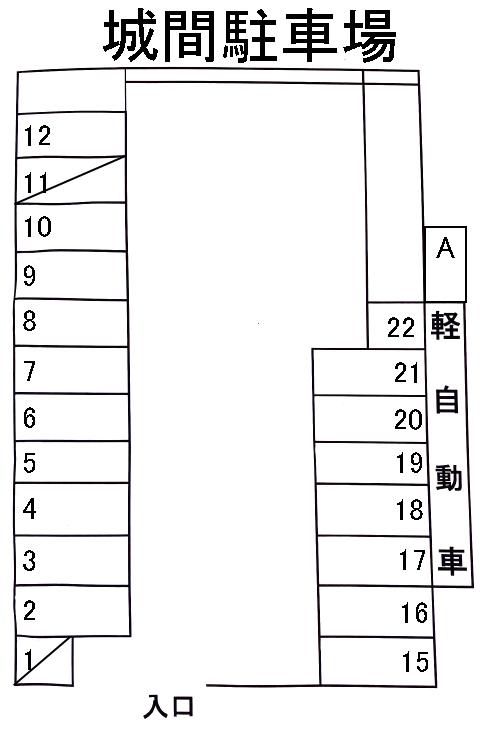 城間駐車場の駐車配置図