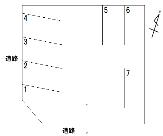 小柳駐車場の駐車配置図