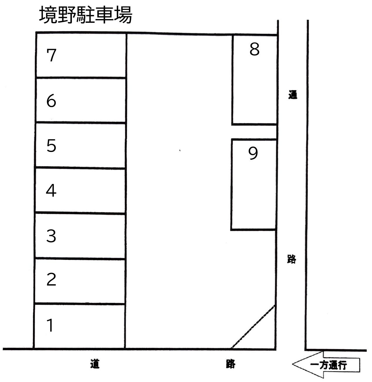 境野駐車場の駐車配置図