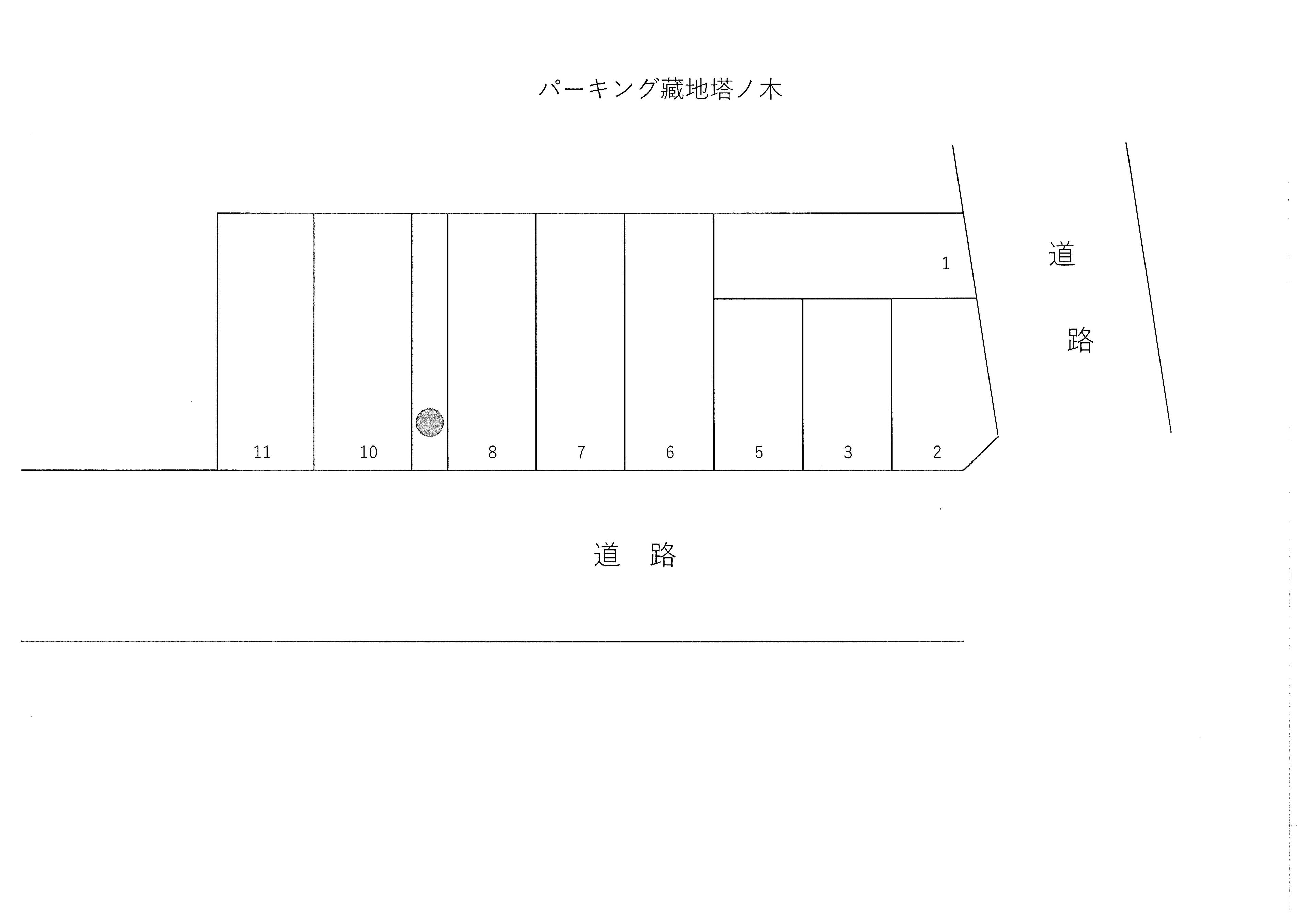 パーキング藏地塔ノ木の駐車配置図