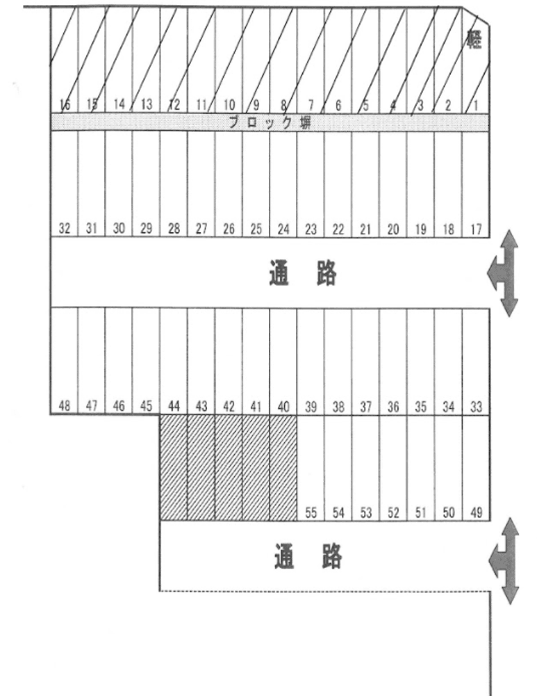 パーキング神松寺の駐車配置図