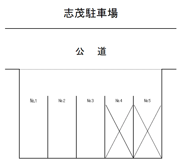 志茂駐車場の駐車配置図