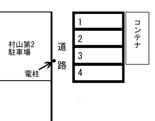 村山第３駐車場の駐車配置図