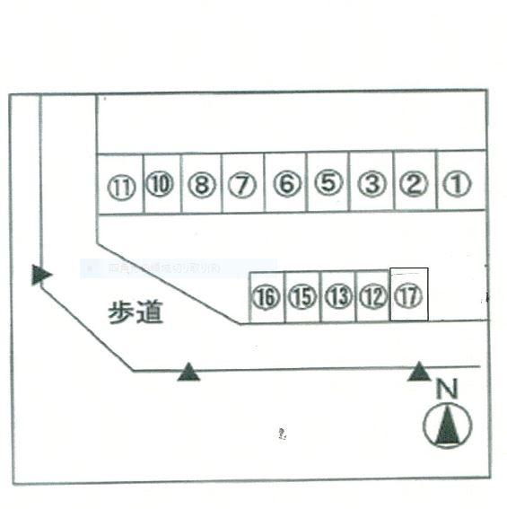 田口戸塚第一駐車場の駐車配置図