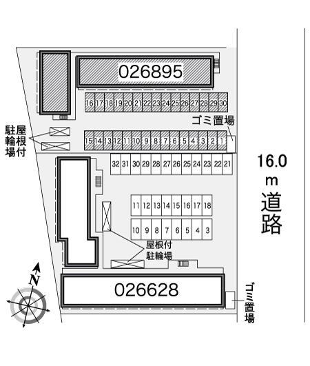 ＣＯ　ＯＡＳＩＳ(26895)の駐車配置図