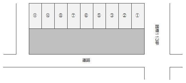 秋葉パーキングの駐車配置図