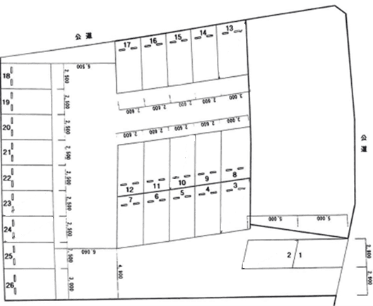 スマイルパーク清水の駐車配置図