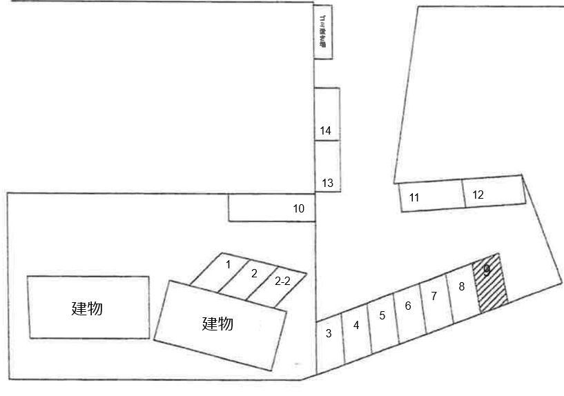 パークヒルズ上ノ台の駐車配置図