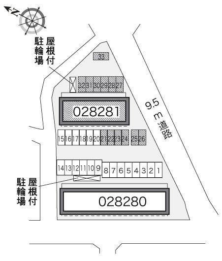 ウィンクルＢ(28281)の駐車配置図