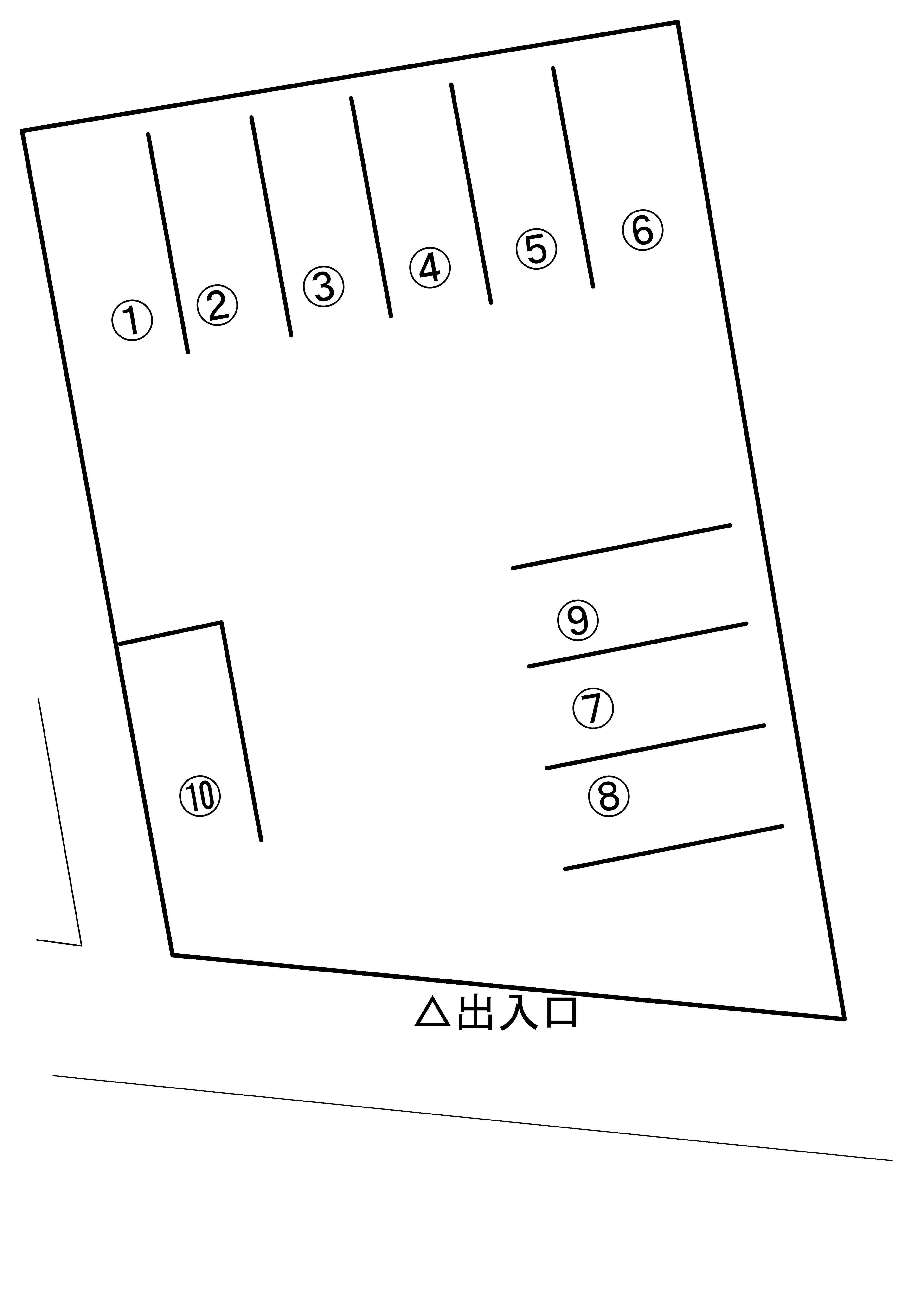 古賀島駐車場の駐車配置図