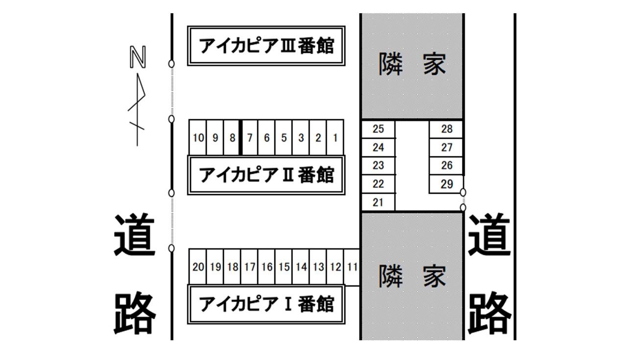 アイカピア駐車場の駐車配置図