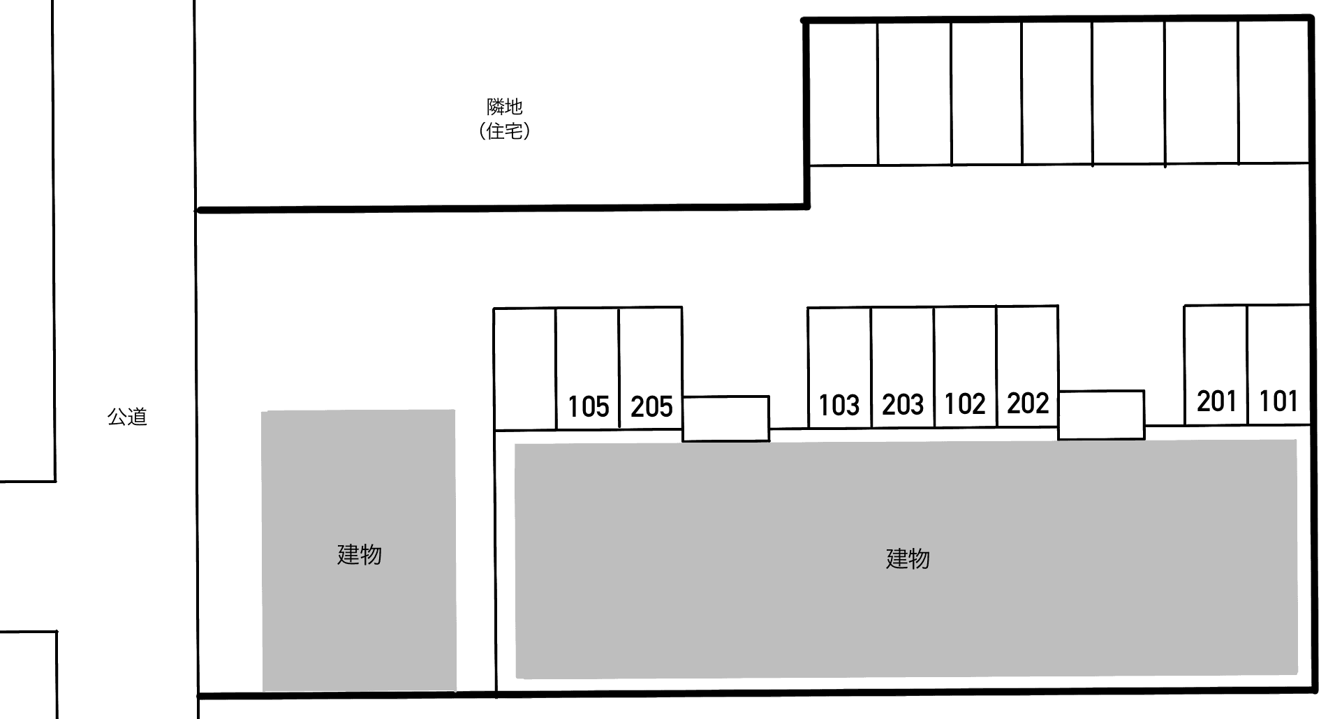 パナハイツ清和台の駐車配置図