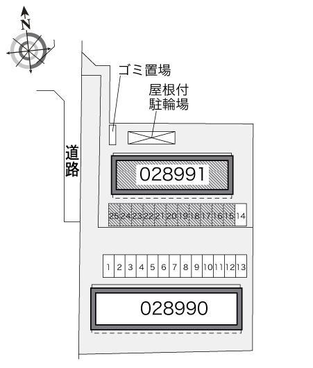 アヤシ　ハイツ　Ⅱ(28991)の駐車配置図