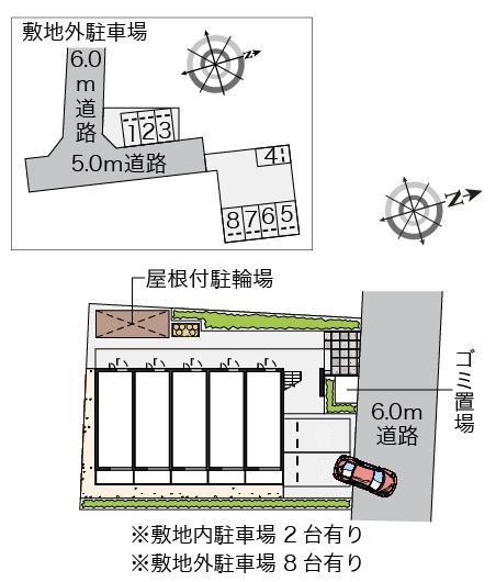 小町Ｃ(43037)　敷地外駐車場の駐車配置図