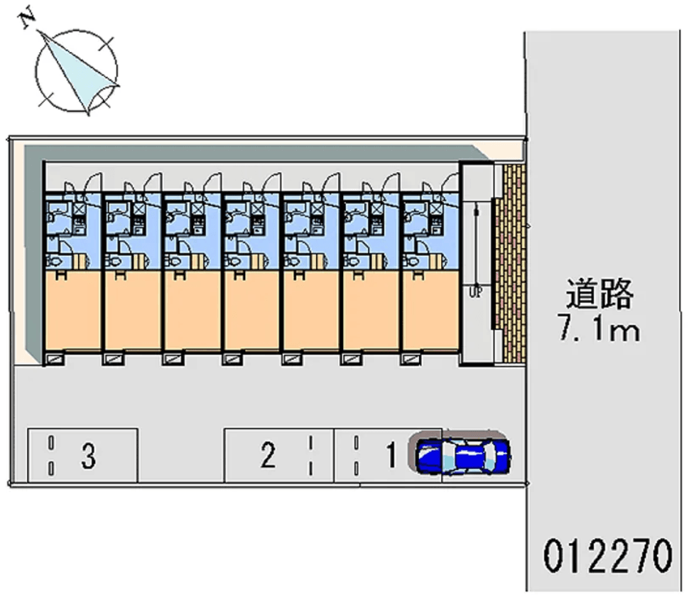 Ｃｈｕｃｈｉｋｕ(12270)の駐車配置図