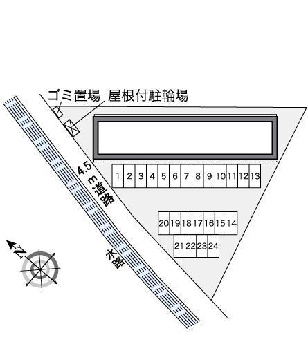 フリージア山手(35275)の駐車配置図