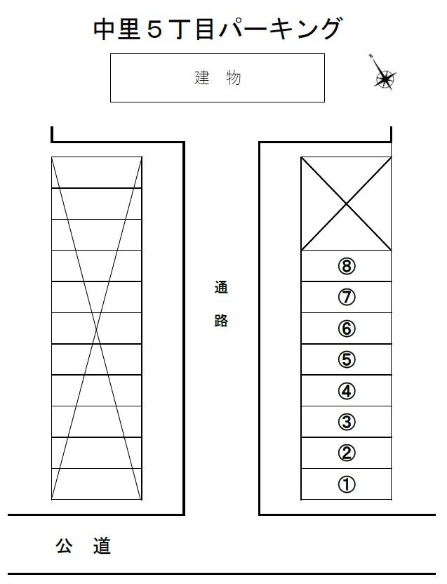 中里５丁目パーキングの駐車配置図