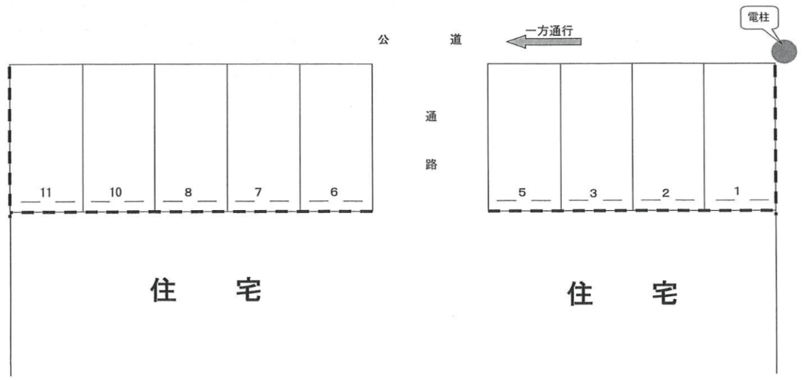 ２５５の駐車配置図