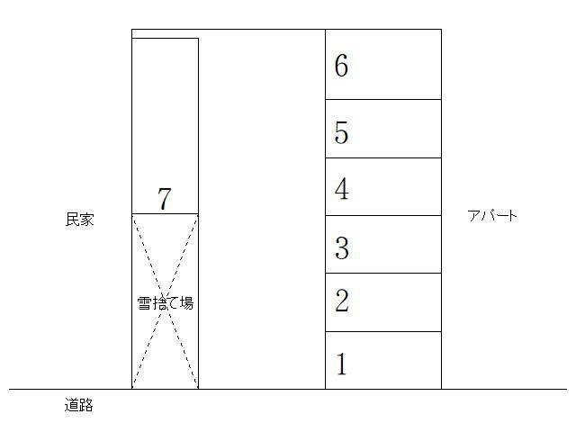矢幅駅東１丁目パーキングの駐車配置図
