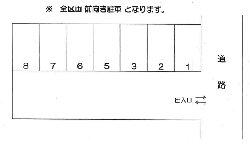 第３小川駐車場の駐車配置図