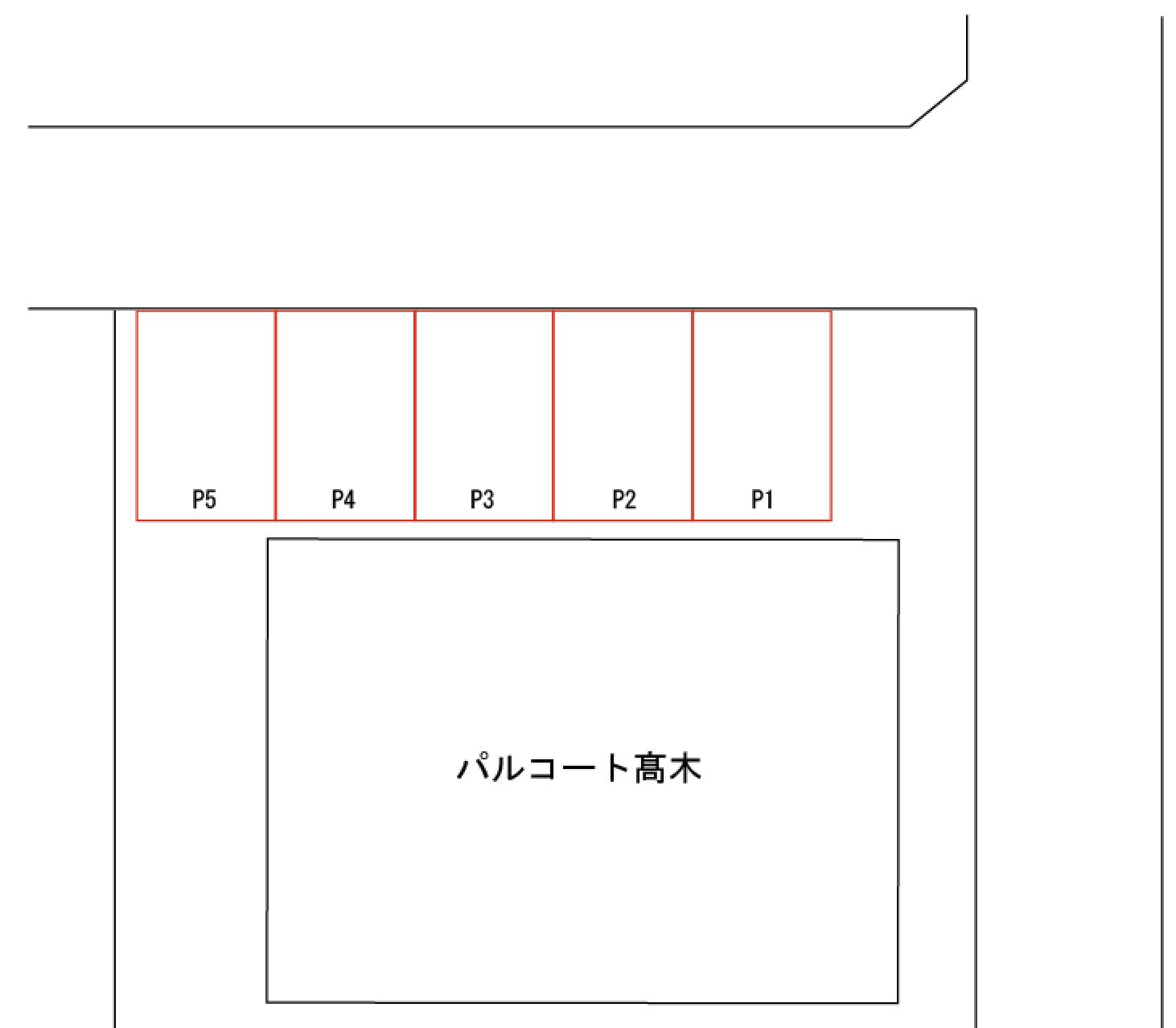 パルコート髙木の駐車配置図