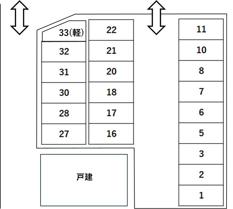飯倉泉水Ｐの駐車配置図