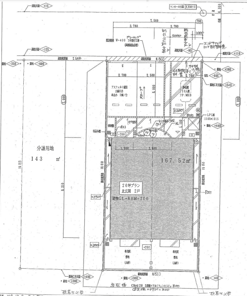 ルーラルⅠの駐車配置図