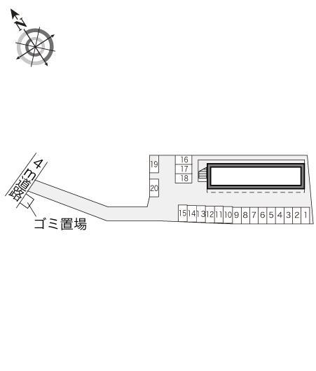 コンフォートⅠ(16031)の駐車配置図