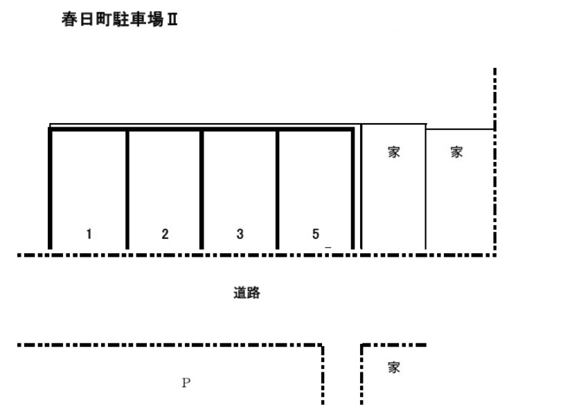 春日町駐車場Ⅱの駐車配置図
