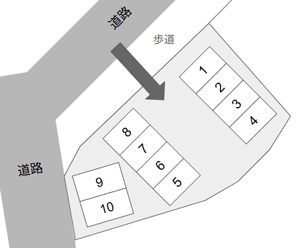 サンパレス駐車場の駐車配置図