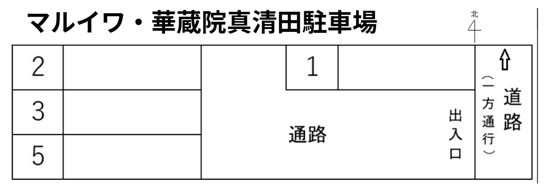 マルイワ・華蔵院真清田駐車場の駐車配置図