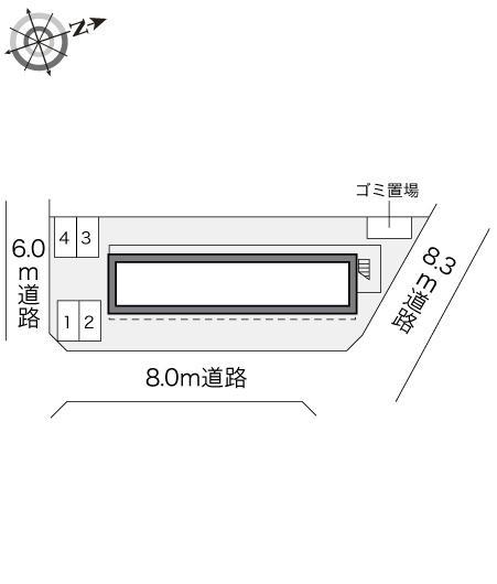 パヴィヨン　ブラン(22257)の駐車配置図