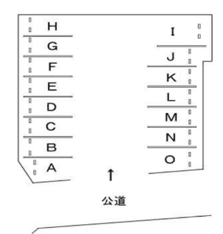 神田町（中川）駐車場の駐車配置図