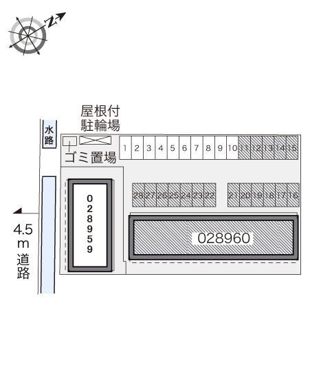 ソフィア　Ｂ(28960)の駐車配置図
