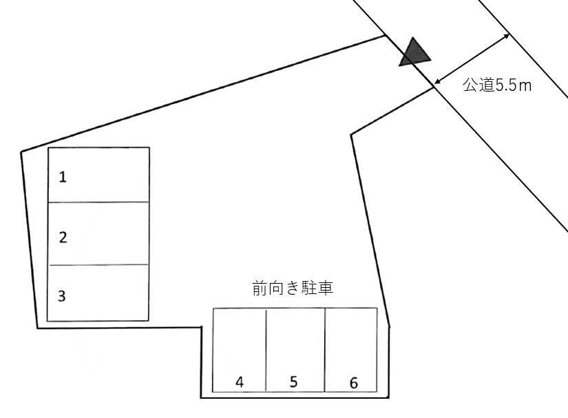 山下福田２－２９Ｐの駐車配置図