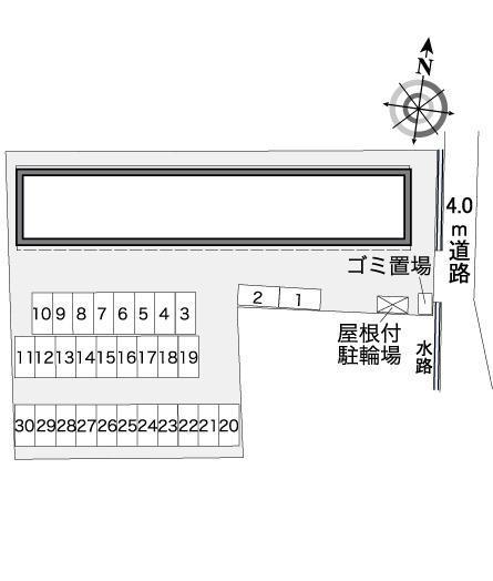 駅家近田(37021)の駐車配置図