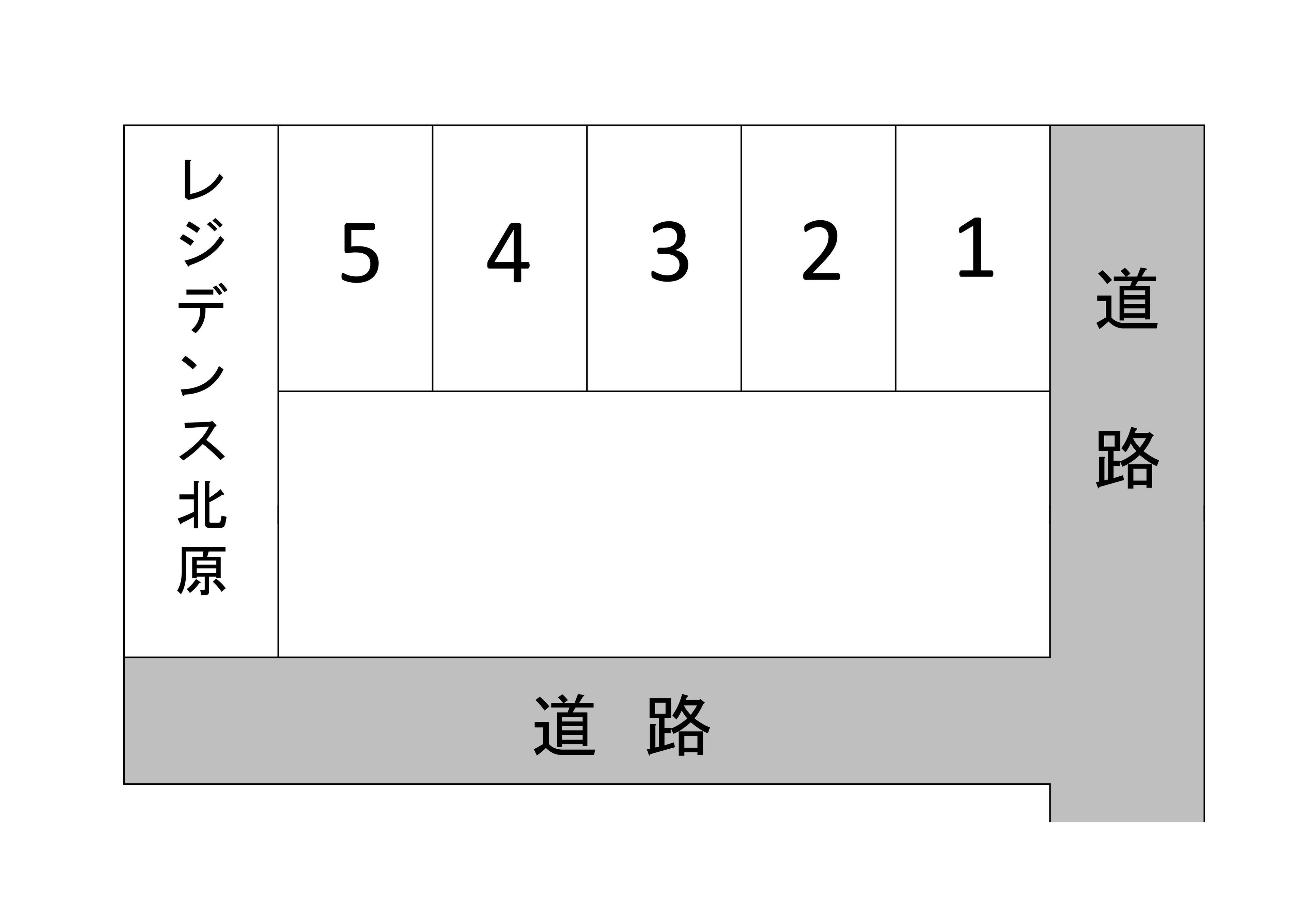 北11東5パーキングの駐車配置図