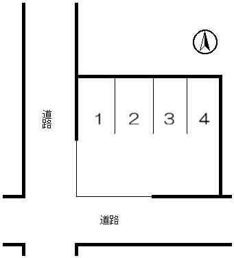 やまぼうし駐車場の駐車配置図