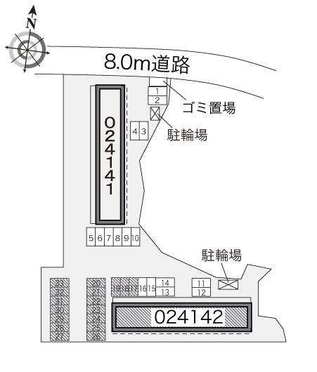 エトワール折立Ⅱ(24142)の駐車配置図