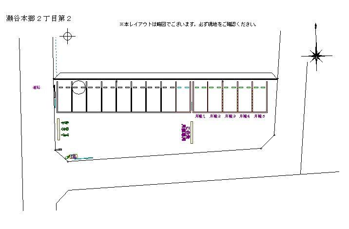瀬谷本郷２丁目第２の駐車配置図