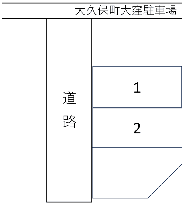 大久保町大窪駐車場の駐車配置図