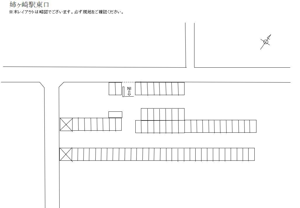 姉ヶ崎駅東口の駐車配置図