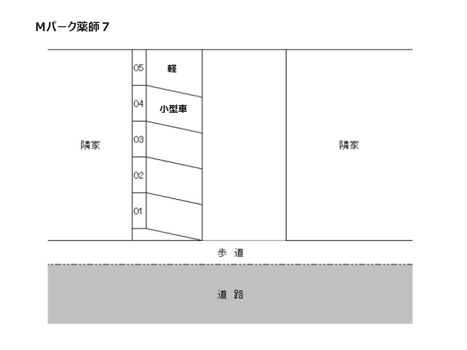 Ｍパーク薬師７の駐車配置図