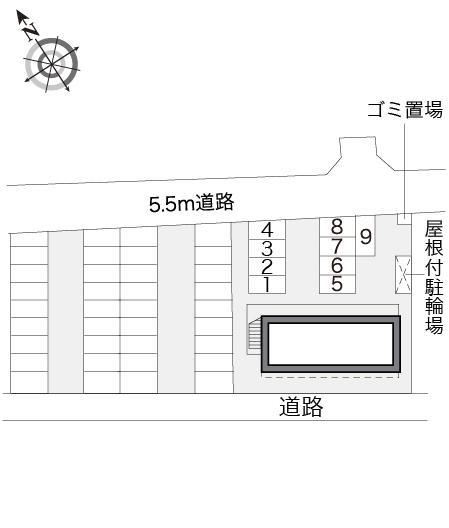 レザン　かたおか(17151)の駐車配置図