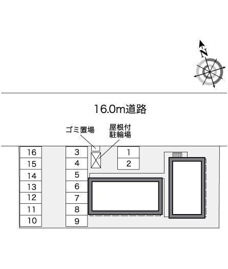 ＰＥＡＣＥＦＵＬ　Ｂ(25106)の駐車配置図