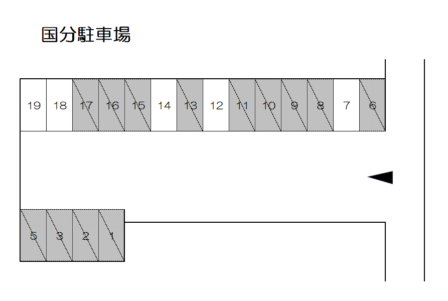 国分駐車場の駐車配置図
