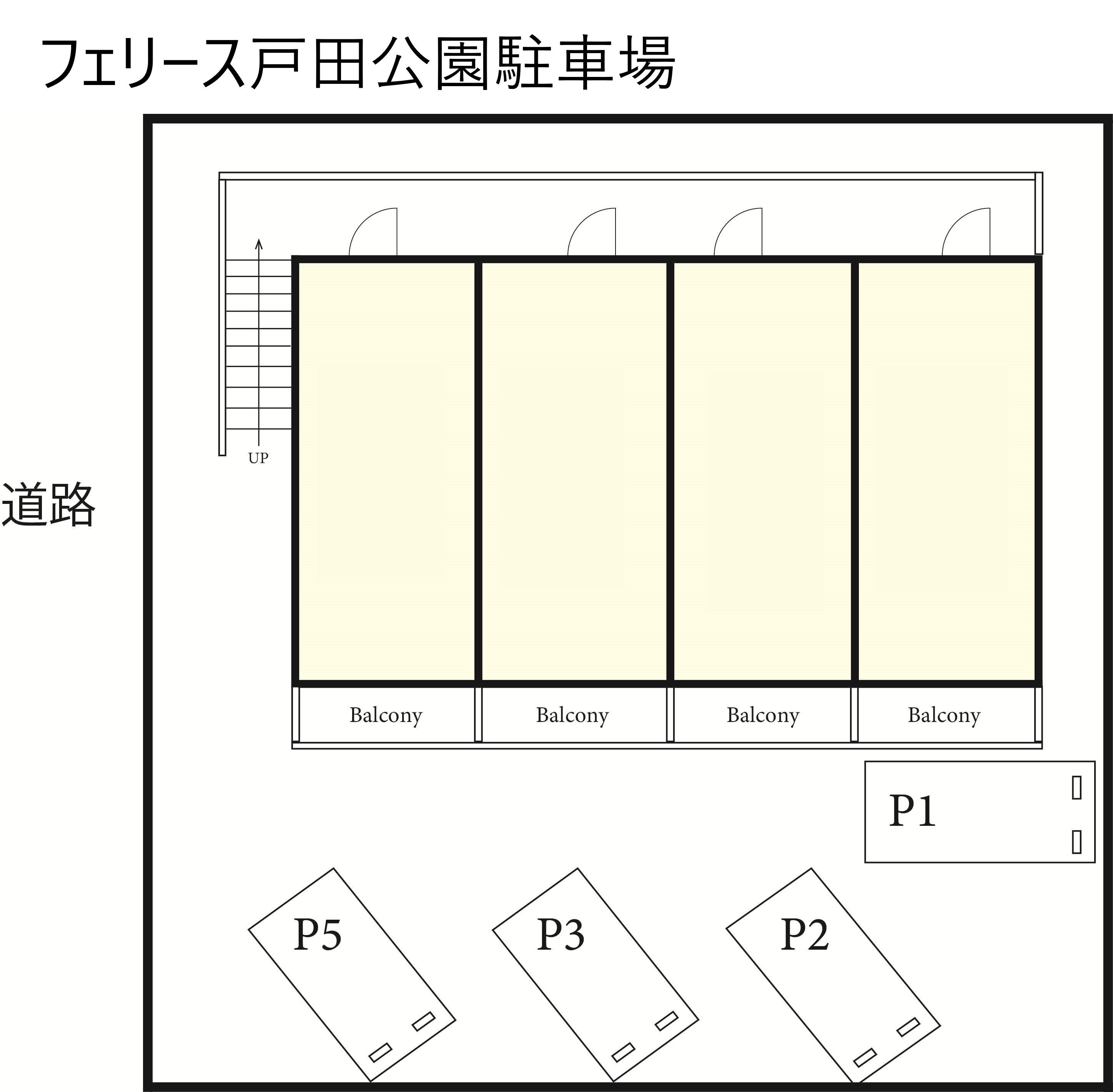 フェリース戸田公園駐車場の駐車配置図