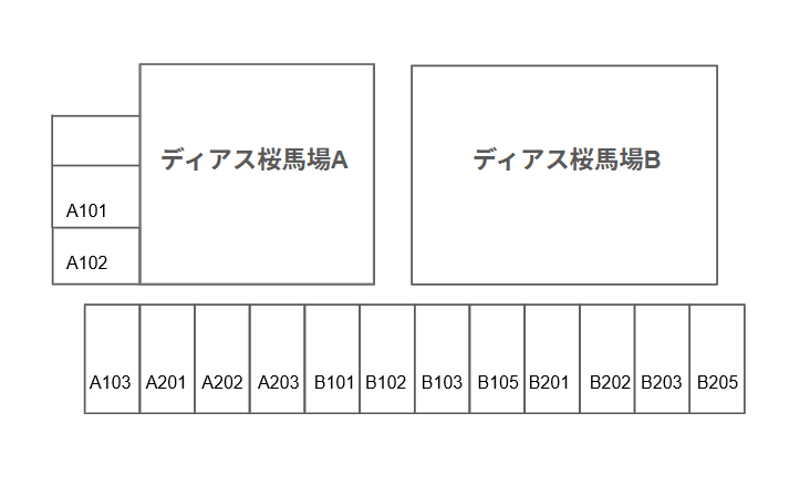ディアス桜馬場の駐車配置図
